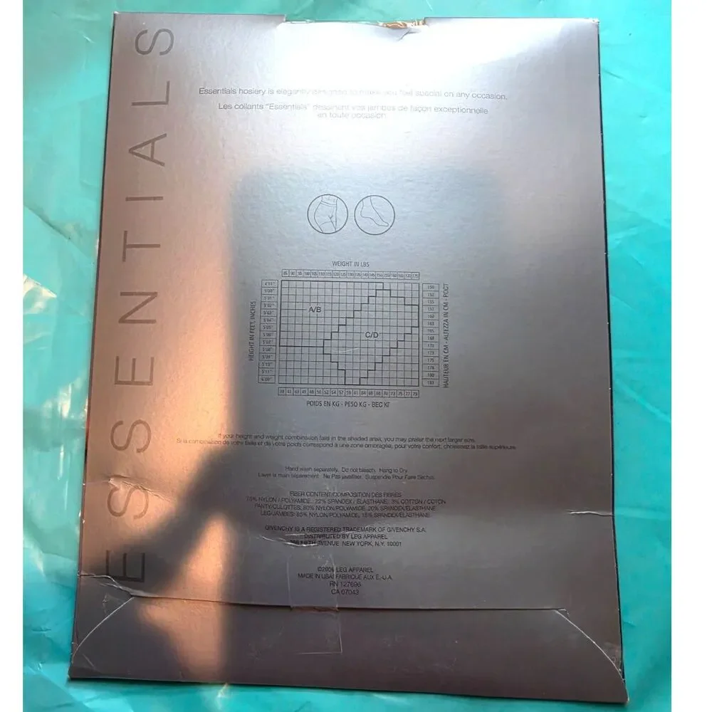 Givenchy Body Smoothers Control Top Pantyhose Beige Size A/B